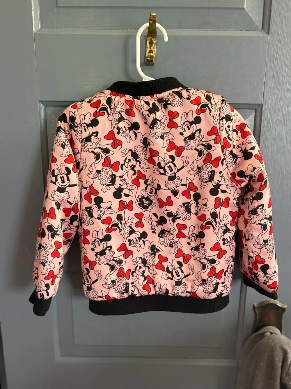 Disney Pink Minnie Mouse Puffer Jacket with Red and Black Details